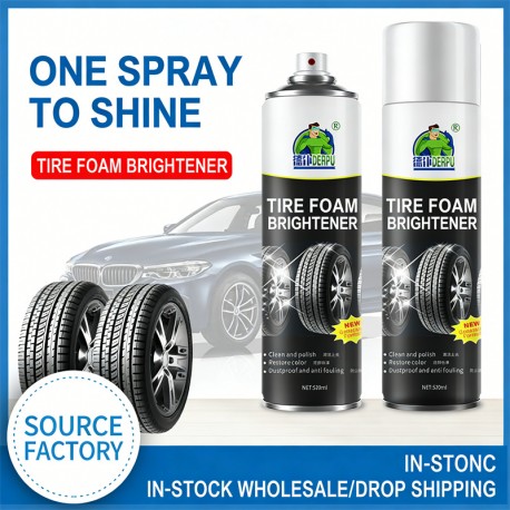 Пенопластовый отбеливатель DERPU Tire Foam Brightener для шин 520 мл оптом-2