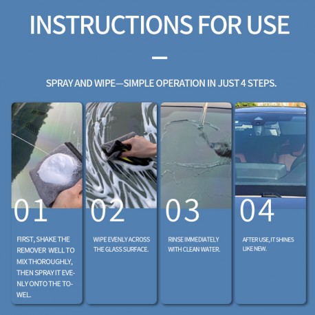 Средство Derpu Auto Glass Oil Film Cleaner для снятия пленки с лобового стекла 450 мл оптом-2