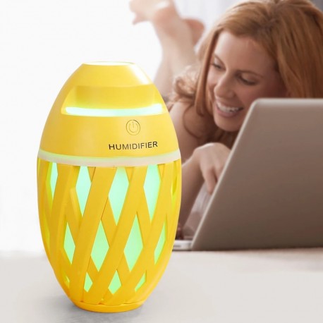Автомобильный Увлажнитель Воздуха Olive Humidifier масляный диффузор LED холодный туман 320 мл  оптом-1