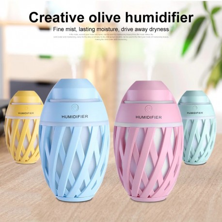 Автомобильный Увлажнитель Воздуха Olive Humidifier масляный диффузор LED холодный туман 320 мл  оптом-2