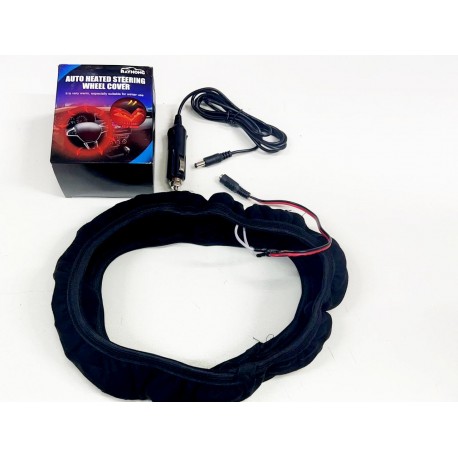 Чехол на руль с подогревом 12В, мягкий плюш, 38 см  оптом-4