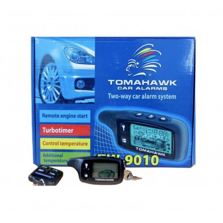 Двусторонняя автомобильная сигнализация CAr Alarms TOMAHAWK TW9010 с автозапуском  оптом