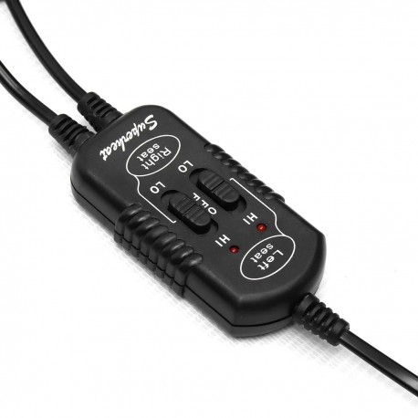 Комплект накидок на автомобильное сиденье 12 В с подогревом 2 шт  оптом-4