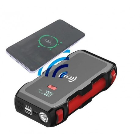 Пусковое зарядное устройство для автомобиля автостарт 69800 mAh с беспроводной зарядкой  оптом-2