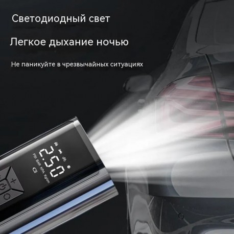 Автомобильный Компрессор беспроводной 6000 мАч с освещением  оптом-8