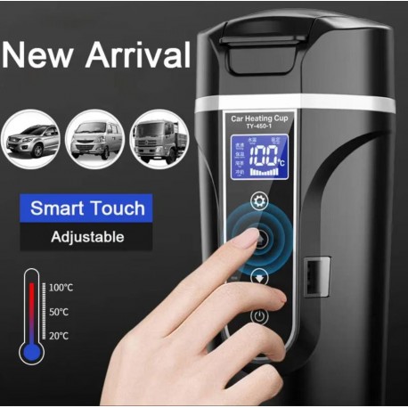 Электрический чайник-кружка 12 В/24 В, с сенсорным экраном, 450 мл-7