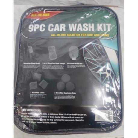 Набор губок  9 в 1 из микрофибры 9PC CAR WASH KIT для мойки и сушки автомобиля-2