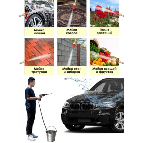 Автомобильная портативная мойка высокого давления на аккумуляторе  оптом-4