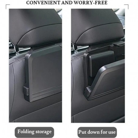 Автомобильный столик-поднос 35 x 21 x 3,5 см с подстаканником на подголовник-3