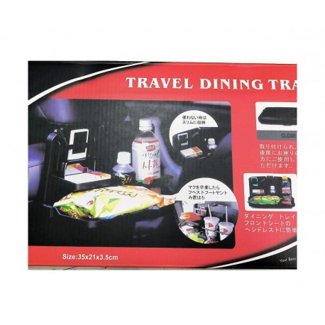 Автомобильный столик-поднос 35 x 21 x 3,5 см с подстаканником на подголовник-6