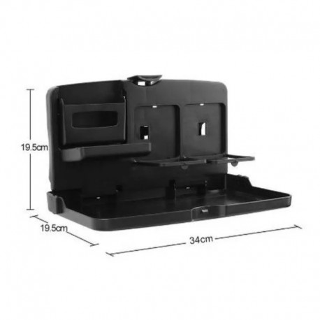Автомобильный столик-поднос 35 x 21 x 3,5 см с подстаканником на подголовник-1