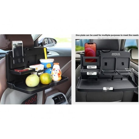 Автомобильный столик-поднос 35 x 21 x 3,5 см с подстаканником на подголовник-7