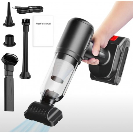 Автомобильный пылесос MD-16 4300Pa с 4 насадками и съемным аккумулятором  оптом-1