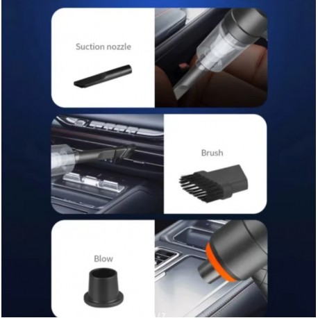 Беспроводной автомобильный пылесос 120 Вт, 3 насадки  оптом-4