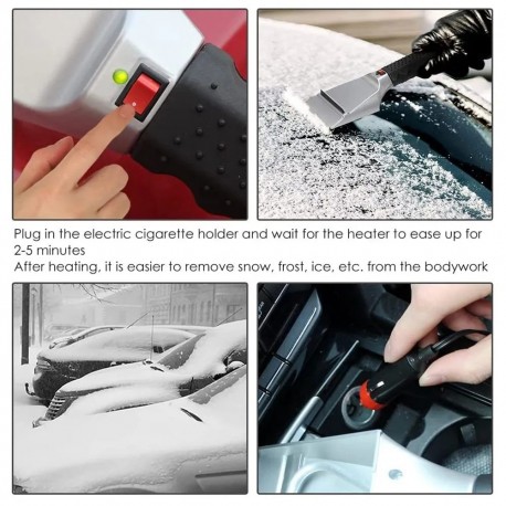 Обогреваемый скребок MyPads 12В для автомобиля от льда-8