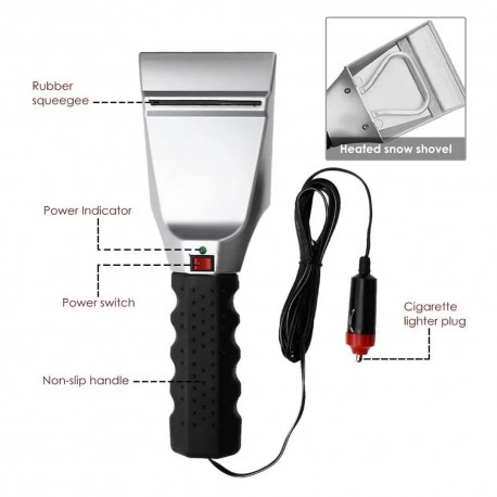 Обогреваемый скребок MyPads 12В для автомобиля от льда-3