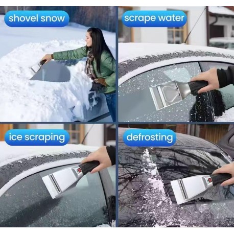 Обогреваемый скребок MyPads 12В для автомобиля от льда-10