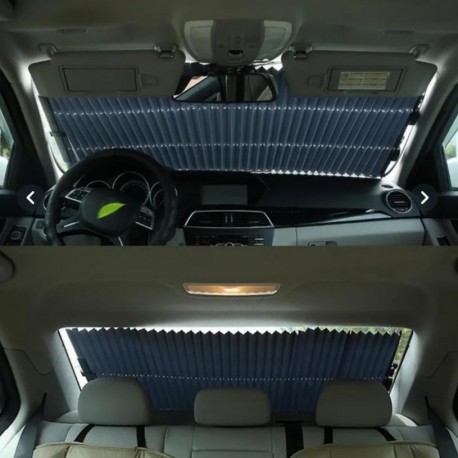 Автомобильная солнцезащитная шторка автоматическая выдвижная на лобовое стекло  оптом-9