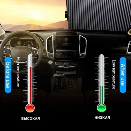 Автомобильная солнцезащитная шторка автоматическая выдвижная на лобовое стекло  оптом-12