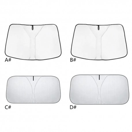 Автомобильный солнцезащитный козырек 140x80 см передний с серебряным покрытием  оптом-3