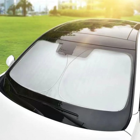 Автомобильный солнцезащитный козырек 140x80 см передний с серебряным покрытием  оптом-7