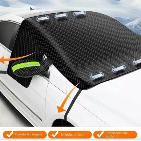 Солнцезащитный козырек на лобовое стекло, магнитный  оптом-1