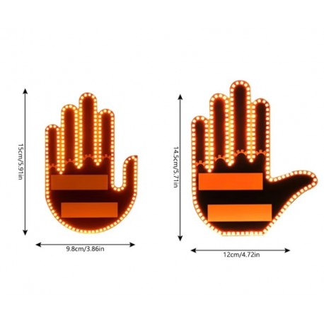 Автомобильная наклейка-фонарь LED Fun Gesture с дистанционным управлением  оптом-6