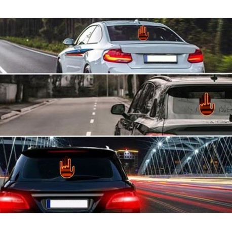 Автомобильная наклейка-фонарь LED Fun Gesture с дистанционным управлением  оптом-10