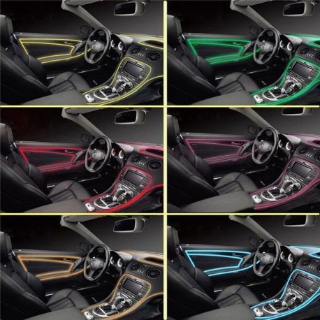 Светодиодный атмосферный автомобильный светильник 4 в 1 RGB  оптом-6