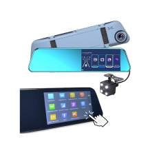 Автомобильное зеркало видеорегистратор с 2 камерами, с LCD дисплеем