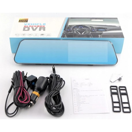 Автомобильное зеркало видеорегистратор с 2 камерами, с LCD дисплеем  оптом-7