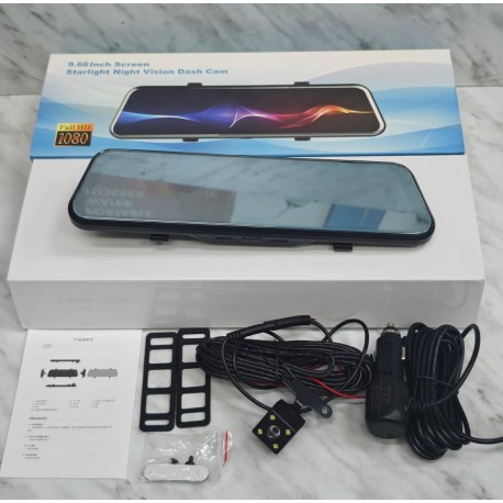 Автомобильный регистратор с камерой заднего вида и сенсорным дисплеем 9,66 дюйма-3