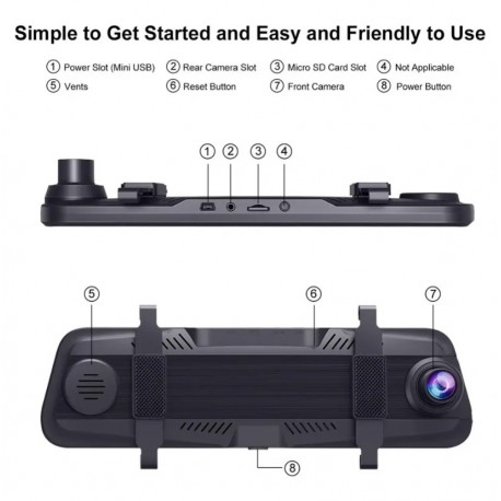Полноэкранный регистратор вождения, видеорегистратор  оптом-2