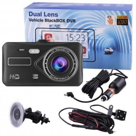 Видеорегистратор автомобильный сенсорный Dual Lens Full HD с камерой заднего вида  оптом-2
