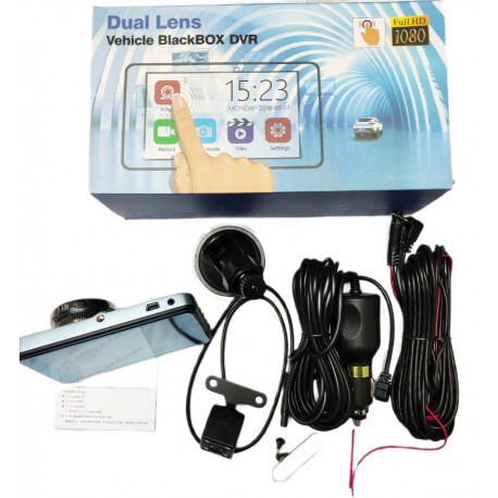 Видеорегистратор автомобильный сенсорный Dual Lens Full HD с камерой заднего вида  оптом