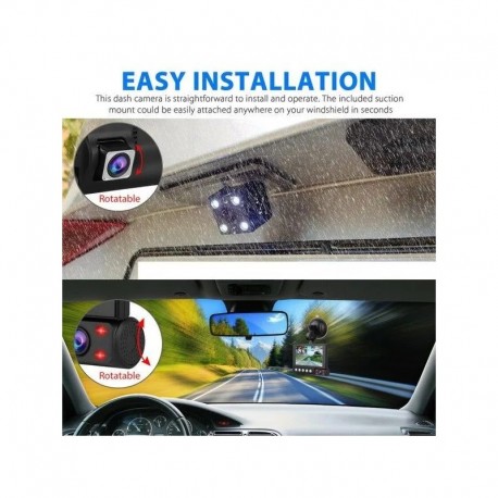 Видеорегистратор камера заднего вида Full HD SENSOR 4-дюймовый сенсорный экран  оптом-4