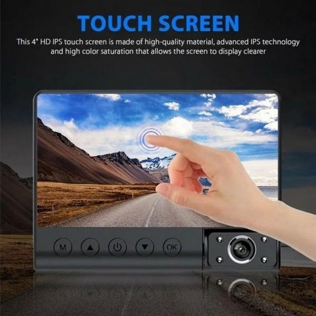 Видеорегистратор камера заднего вида Full HD SENSOR 4-дюймовый сенсорный экран  оптом-5