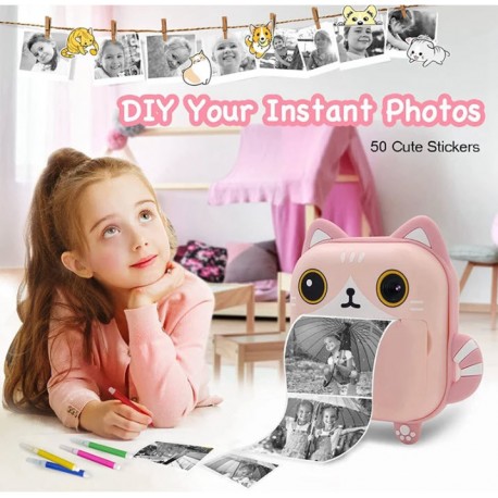 Детская фотокамера мгновенной печати PRINT CAMERA HD 1080P 12 Мп 128 Мб 2,4 дюйма  оптом-17
