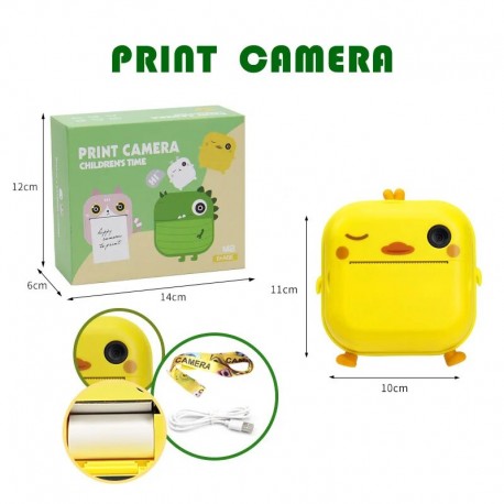Детская фотокамера мгновенной печати PRINT CAMERA HD 1080P 12 Мп 128 Мб 2,4 дюйма  оптом-8