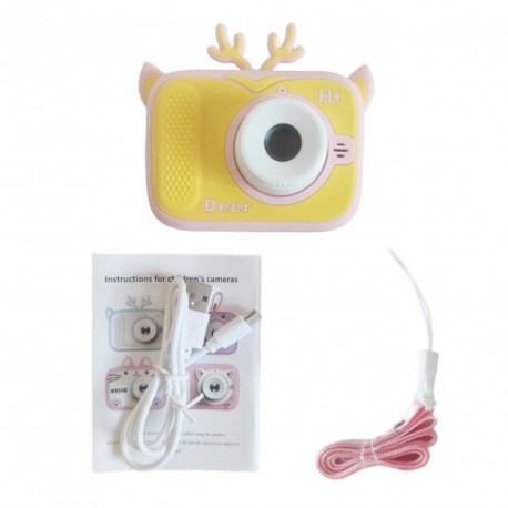 Детский фотоаппарат Hi Deer ОЛЕНЕНОК c силиконовым чехлом  оптом-1