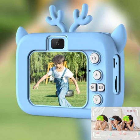 Детский фотоаппарат Hi Deer ОЛЕНЕНОК c силиконовым чехлом  оптом-4