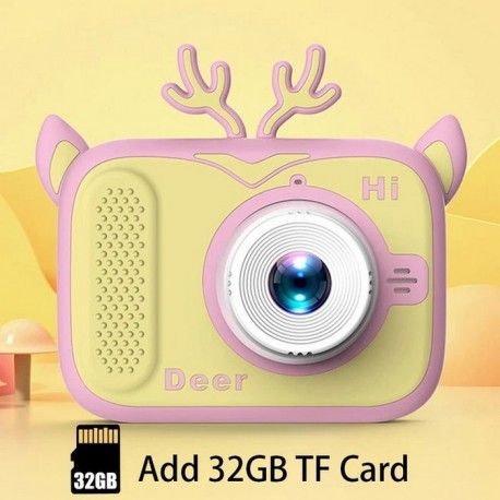 Детский фотоаппарат Hi Deer ОЛЕНЕНОК c силиконовым чехлом  оптом-5