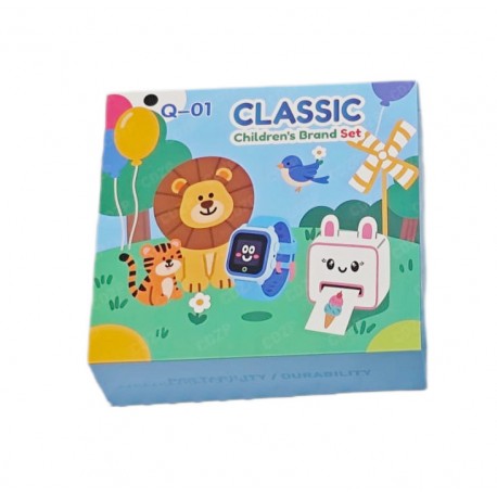 Набор мини-принтер и детских часов MINI Printer Manual Q-01 CLASSIC с бумагой для печати-4