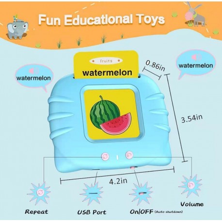 Говорящий детский развивающий планшет для чтения с USB-портом  оптом-4