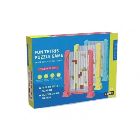 Детская Игра-Головоломка Тетрис 3D Fun Tetris Puzzle Game 72 детали  оптом-3