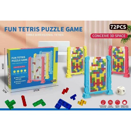 Детская Игра-Головоломка Тетрис 3D Fun Tetris Puzzle Game 72 детали  оптом-4