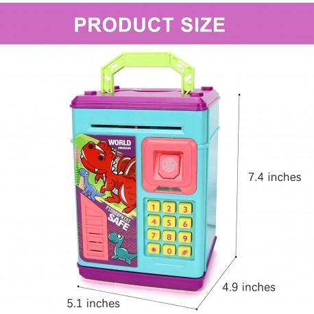 Детская копилка Сейф с отпечатком пальца DT-318  оптом-4