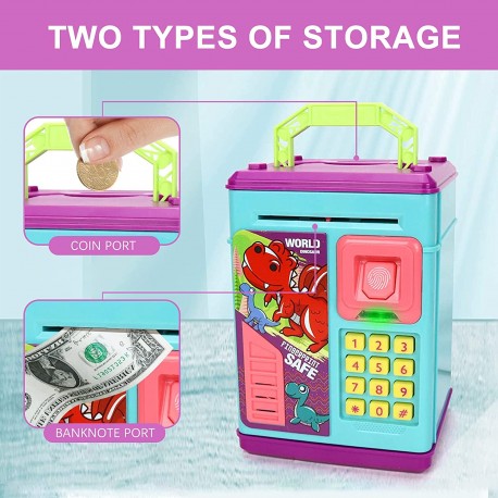 Детская копилка Сейф с отпечатком пальца DT-318  оптом-6