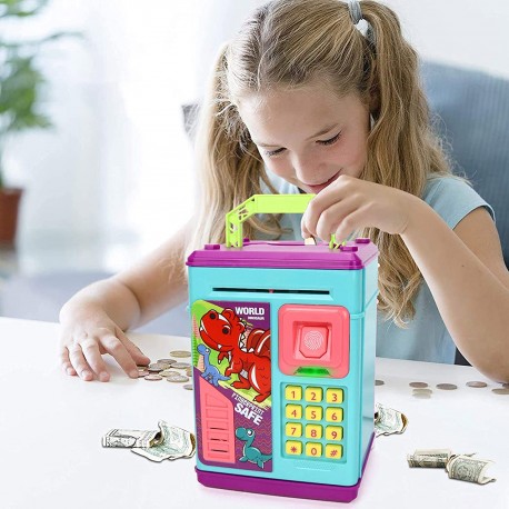 Детская копилка Сейф с отпечатком пальца DT-318  оптом-8
