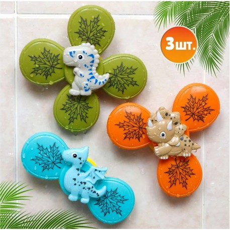 Погремушка-Спиннер для купания Динозавры на присоске  оптом-2